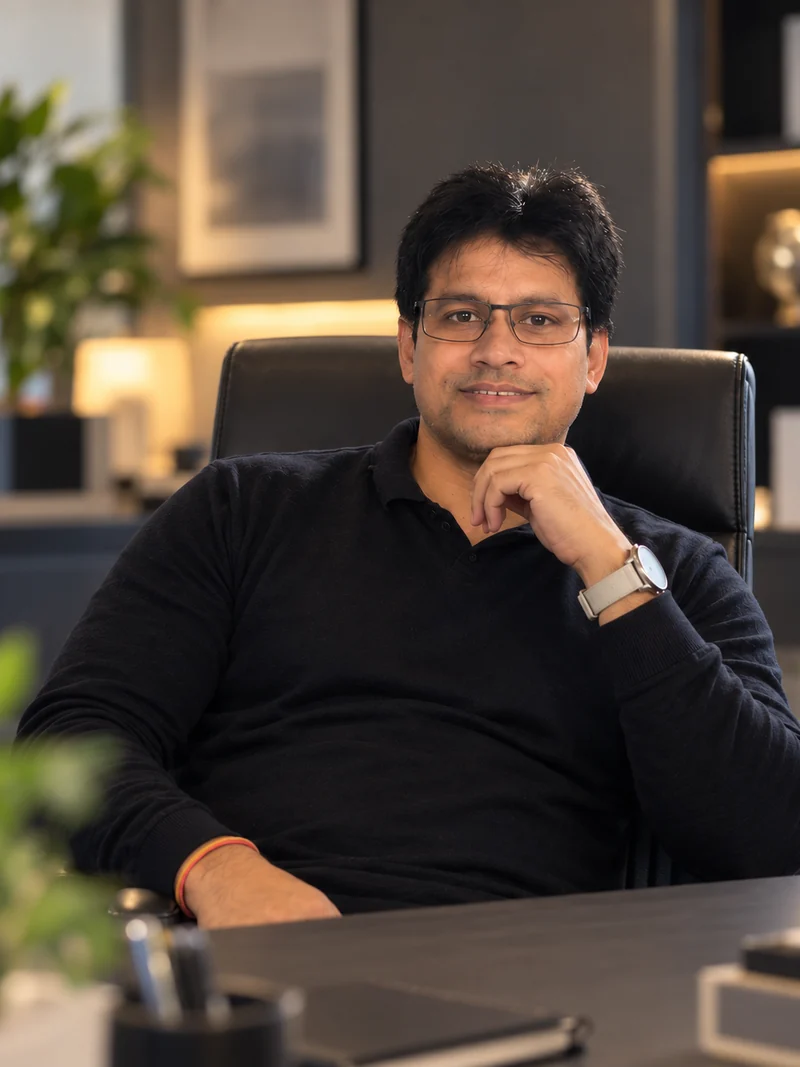 Parveen Kumar at his desk in the Securatec Technologies office